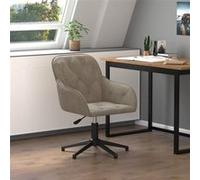 vidaXL Chaise pivotante de bureau Gris clair Velours344856 Gris G