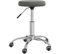 vidaXL Chaise pivotante de bureau Gris foncé Velours