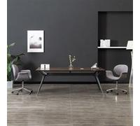 vidaXL Chaise pivotante de bureau Gris Tissu