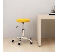 vidaXL Chaise pivotante de bureau Jaune moutarde Velours