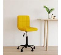 Vidaxl Chaise pivotante de bureau - Jaune moutarde