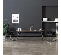 VidaXL Chaise pivotante de bureau - Noir Similicuir