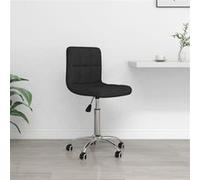 vidaXL Chaise pivotante de bureau Noir Tissu334319 Noir G