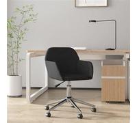 vidaXL Chaise pivotante de bureau Noir Tissu344734 Noir G