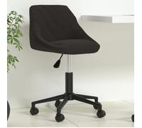 vidaXL Chaise pivotante de bureau Noir Velours 335481