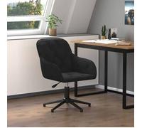 vidaXL Chaise pivotante de bureau Noir Velours 344862