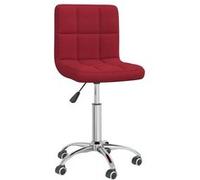 vidaXL Chaise pivotante de bureau Rouge bordeaux Tissu Rouge G