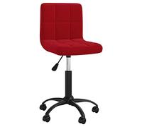 vidaXL Chaise Pivotante de Bureau Siège de Bureau Chaise d'Ordinateur Chaise Ergonomique Salon Chambre Maison Intérieur Rouge Bordeaux Velours