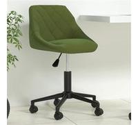 vidaXL Chaise pivotante de bureau Vert clair Velours