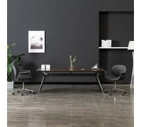 vidaXL Chaise pivotante de bureau Gris Tissu