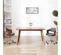 Vidaxl Chaise pivotante de bureau - Gris