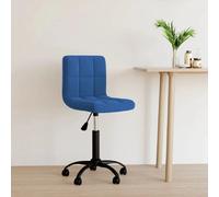 VIDAXL Chaise pivotante de bureau - Velours bleu