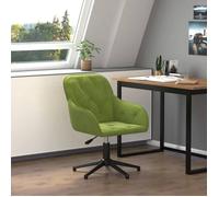 vidaXL Chaise pivotante de bureau Vert clair Velours 344859