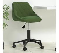 vidaXL Chaise pivotante de bureau - Vert foncé velours