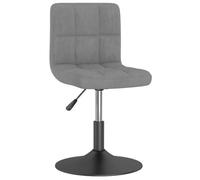 vidaXL Chaise pivotante de salle à manger Velours gris clair Hauteur réglable