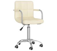 vidaXL Chaise Pivotante de Salle à Manger - Crème