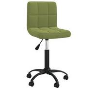 vidaXL Chaise pivotante de salle à manger Vert clair Velours Vert