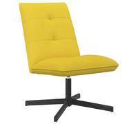 vidaXL Chaise pivotante Jaune Clair Tissu
