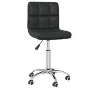 VIDAXL Chaise Pivotante Noir Similicuir