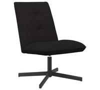 vidaXL Chaise pivotante Noir Tissu
