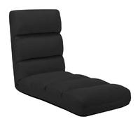 vidaXL Chaise pliable de sol - Noir
