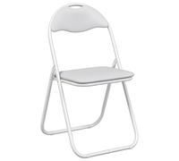 vidaXL Chaise pliante 8 pcs Blanc 48 x 43,5 x 81 cm Simili cuir