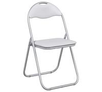 vidaXL Chaise pliante 8 pcs Blanc 48 x 43,5 x 81 cm Simili cuir