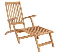 vidaXL : Chaise pliante d'extérieur, bois massif teck, couleur naturelle