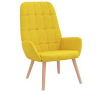 vidaXL Chaise relax jaune clair en tissu