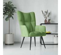 vidaXL Chaise de relaxation Vert clair Velours