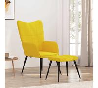 vidaXL Chaise relaxation Jaune moutarde