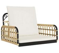 vidaXL Chaise suspendue avec coussin 63x58x39 cm Poly rotin et acier