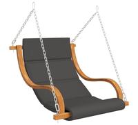 vidaXL Chaise suspendue avec coussin épicéa massif avec finition teck