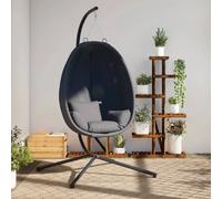 VidaXL Chaise suspendue en œuf - Anthracite