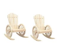 vidaXL Chaises à bascule Adirondack 2 pcs. Sapin massif