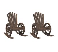 vidaXL Chaises à bascule Adirondack 2 pcs. Sapin massif
