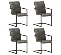 VIDAXL Chaises à manger cantilever - Gris