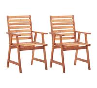 vidaXL Chaises à manger d'extérieur - Lot de 2