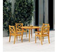vidaXL Chaises de jardin 4 pcs. Bois massif acacia