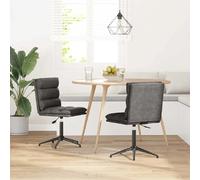 VidaXL Chaises à manger - Lot de 2 - Noir - Similicuir
