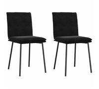 vidaXL Chaises à manger lot de 2 Noir Velours, chaise, chaise de salon, chaise d'accent, chaise de cuisine, siège de salle à 4101250