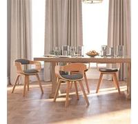 vidaXL Chaises Gris Clair Bois Courbé