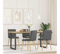 vidaXL Chaises à manger 3315356 – lot de 4 tissu gris foncé
