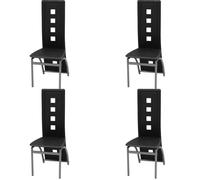 vidaXL Chaises à manger 243645 noir similicuir lot de 4