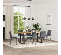 vidaXL Chaises à manger lot de 6 gris foncé velours 3315615 Gris G