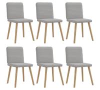 VidaXL Chaises à Manger - Lot de 6 - Gris Nuage Tissu