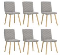 Vidaxl Chaises à Manger Lot de 6 - Gris Nuage Tissu
