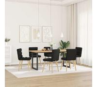 Vidaxl Chaises à Manger Lot de 6 - Noir Tissu
