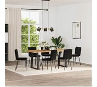 vidaXL Chaises à manger lot de 6 noir velours 3315620