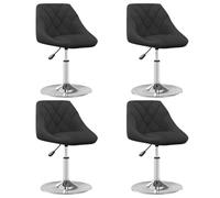 vidaXL Chaises – Lot de 4 – Velours noir – Intérieur